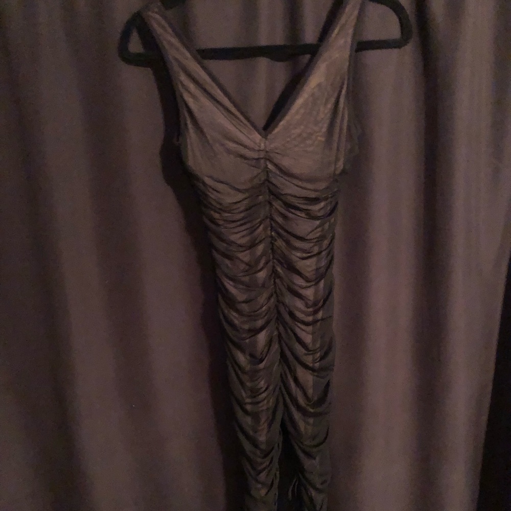 Fashion Nova Black Mesh Jumpsuit